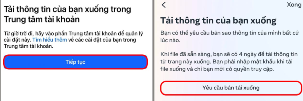 Yêu cầu bản sao tin nhắn