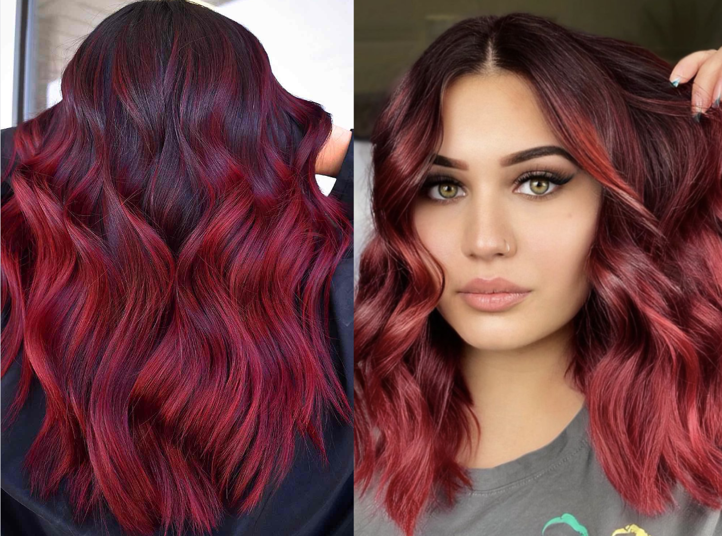 Tóc nhuộm balayage màu đỏ