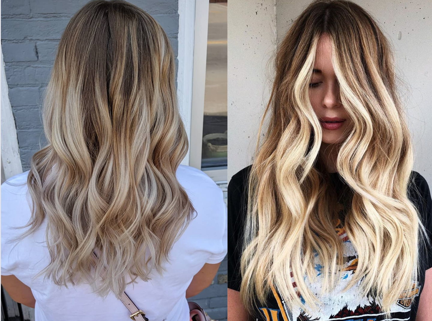 Kiểu tóc nhuộm balayage kết hợp màu vàng và bạch kim