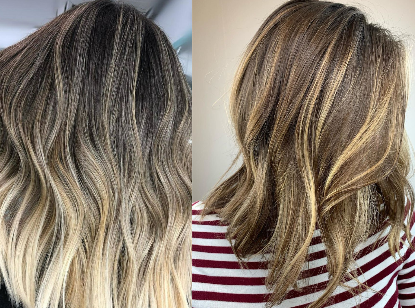 Tóc balayage kết hợp vàng lạnh và móc light ánh kim ấn tượng